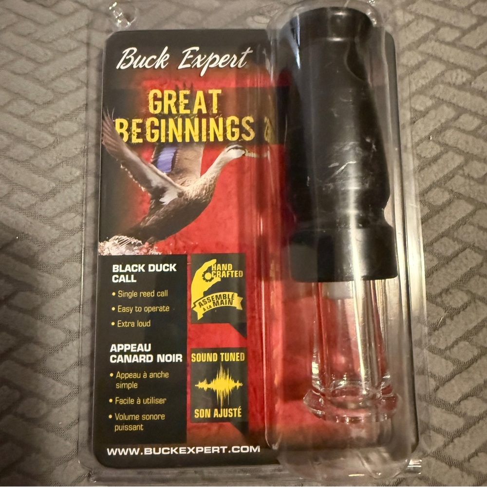 NEW Buck Expert Great Beginnings BLACK DUCK CALL